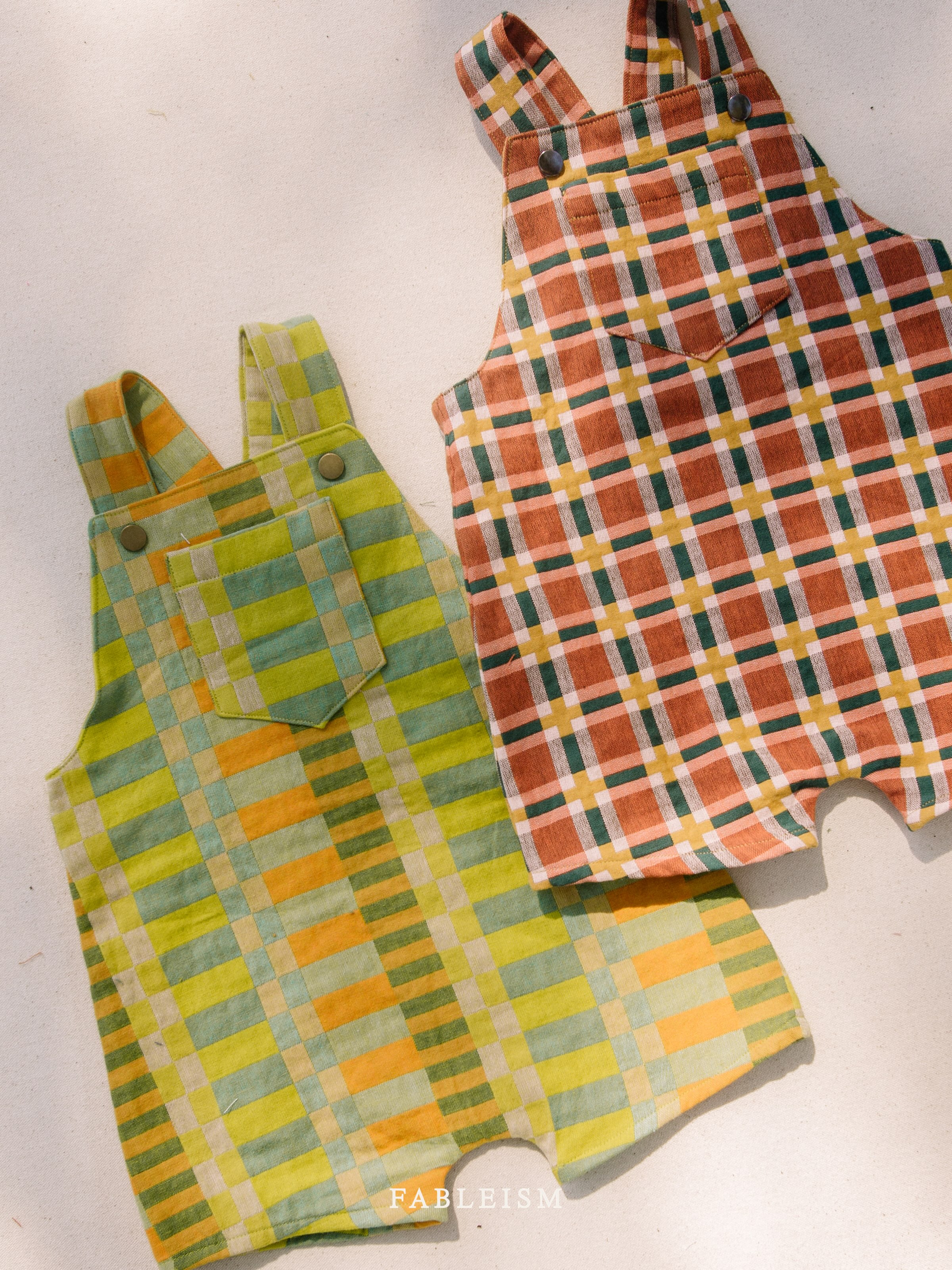 At this point we’re just hoarding baby overalls. 
-
Happy Camper shipping in November.
-
Pattern: Woven Overalls by @ohmeohmysewing.